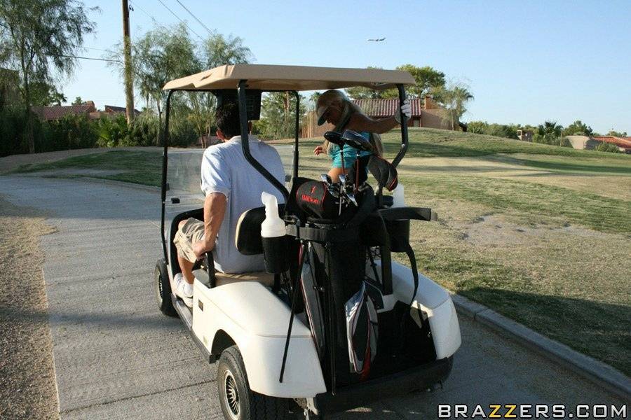 Tanya James with big tits plays golf and has wild sex outdoor - #7