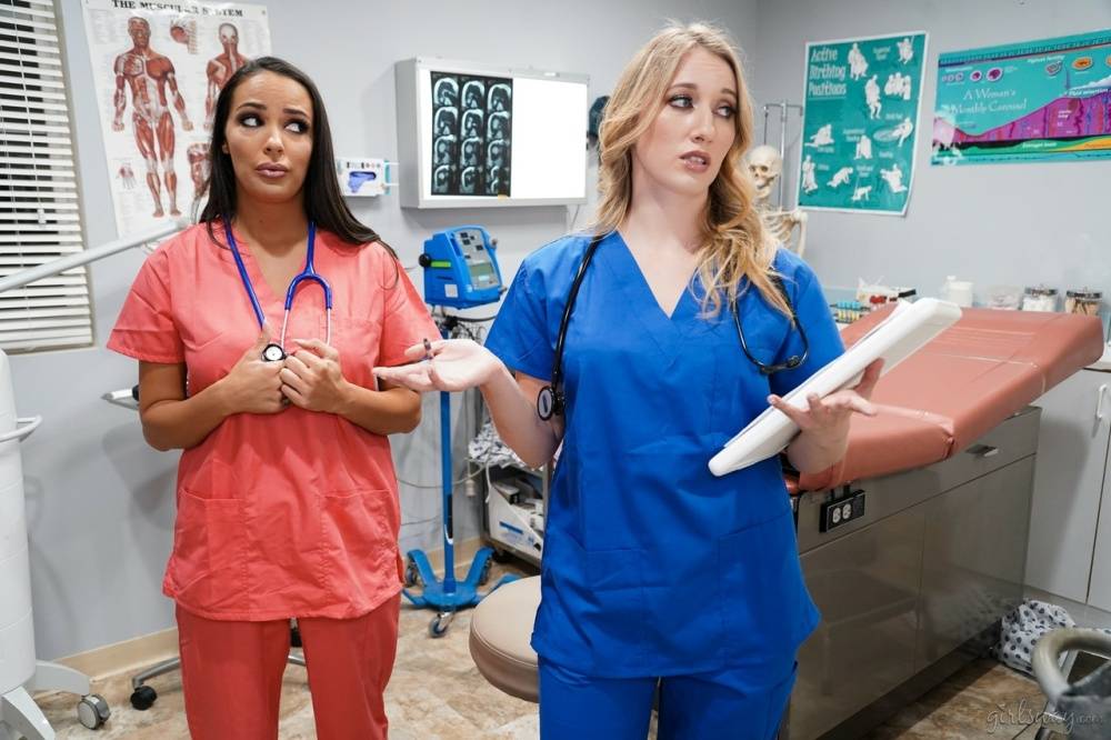 Horny nurses Riley Reyes and Sofi Ryan have lesbian sex on a hospital bed - #15