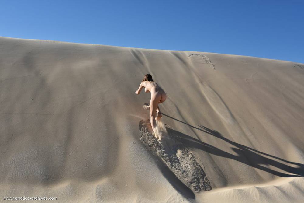 Maxa was alluring to present her heavenly body while the sand touches her skin - #16