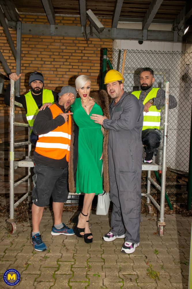 Big titted blonde cougar Tanya Virago gets gangbanged by construction workers - #2