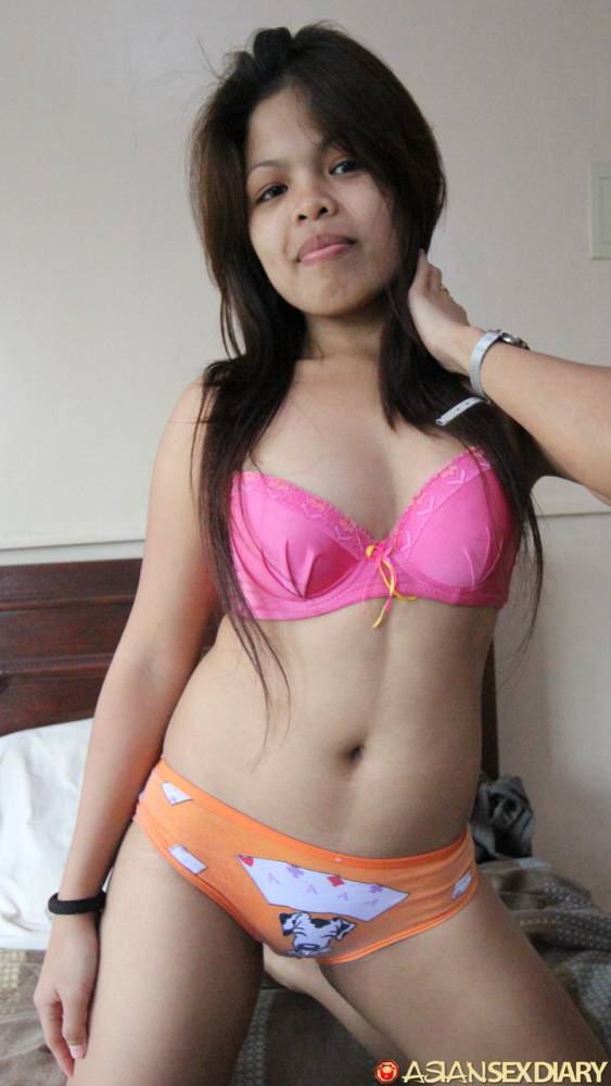Tiny Filipina girl Honeybabes removes cute panties before sex with a Farang - #14