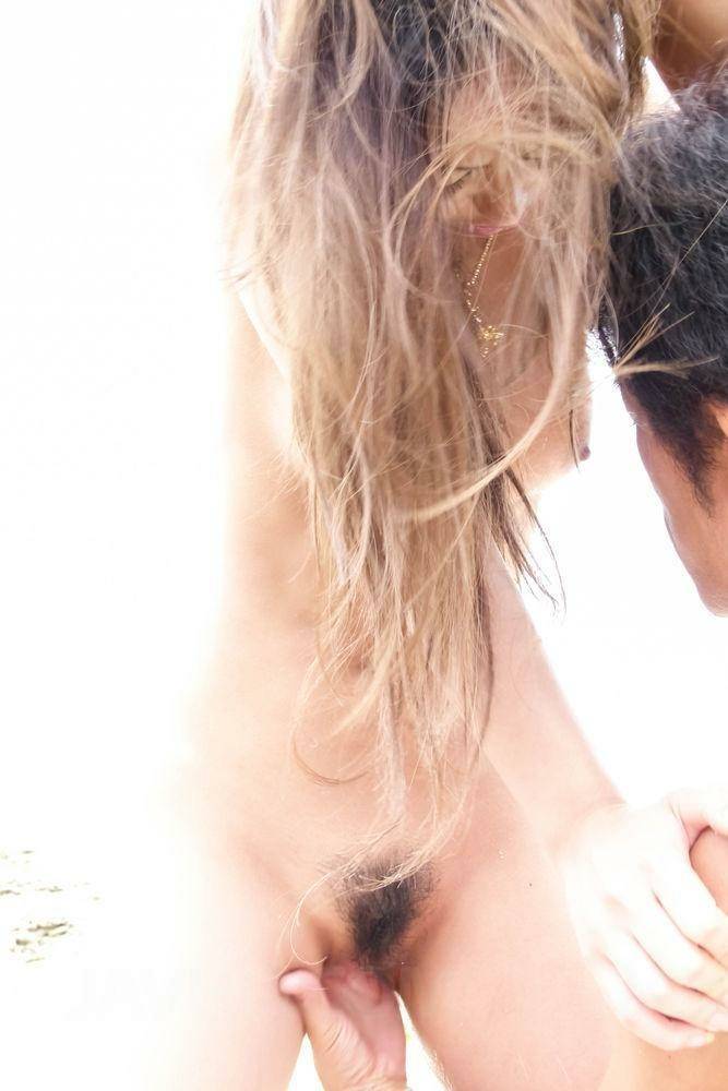 Japanese MILF Yui Nanase has sex with her man friend on a sandy beach - #1