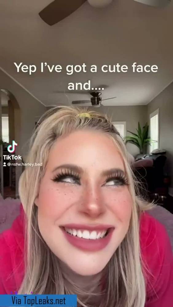 The blonde knows for sure that she has great tits and invites you to fondle them for TikTok porn - #1