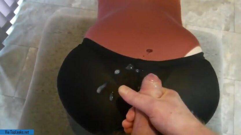 Cum on black spandex leggings clip - #1