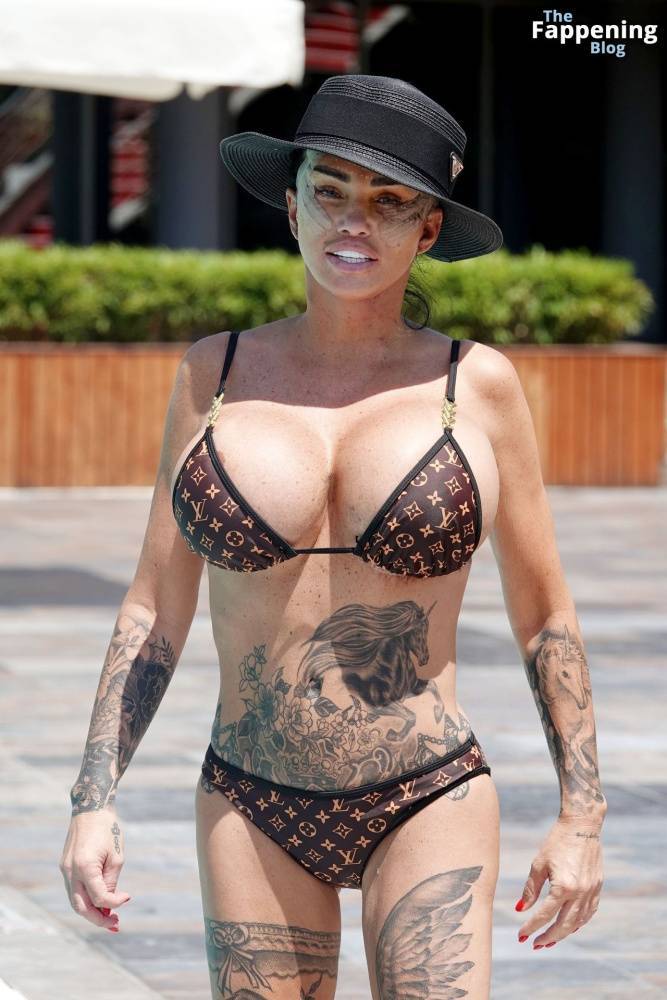 Katie Price Rocks in Her Skimpy Little Louis Vuitton Bikini Out in Turkey (63 Photos) - #9