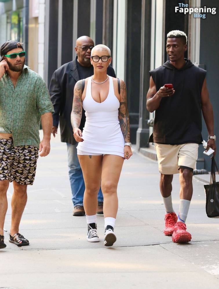 Amber Rose Turns Heads in a Revealing White Mini Dress During SoHo Outing (39 Photos) - #11