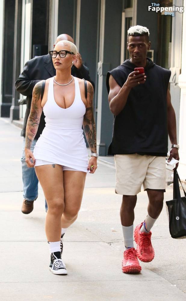 Amber Rose Turns Heads in a Revealing White Mini Dress During SoHo Outing (39 Photos) - #16