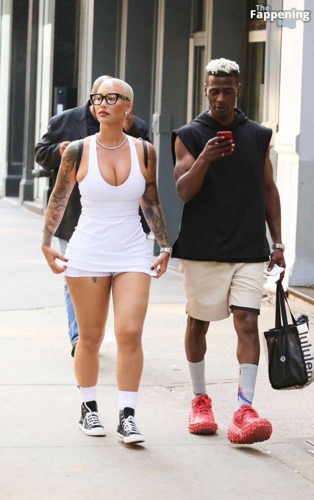 Amber Rose Turns Heads in a Revealing White Mini Dress During SoHo Outing (39 Photos) - #19