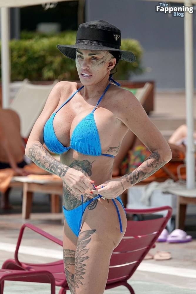 Katie Price Puts on a Busty Display as She Rocks in Her Skimpy Blue Bikini in Turkey (52 Photos) - #27