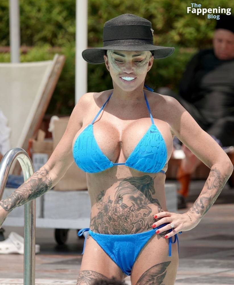 Katie Price Puts on a Busty Display as She Rocks in Her Skimpy Blue Bikini in Turkey (52 Photos) - #24