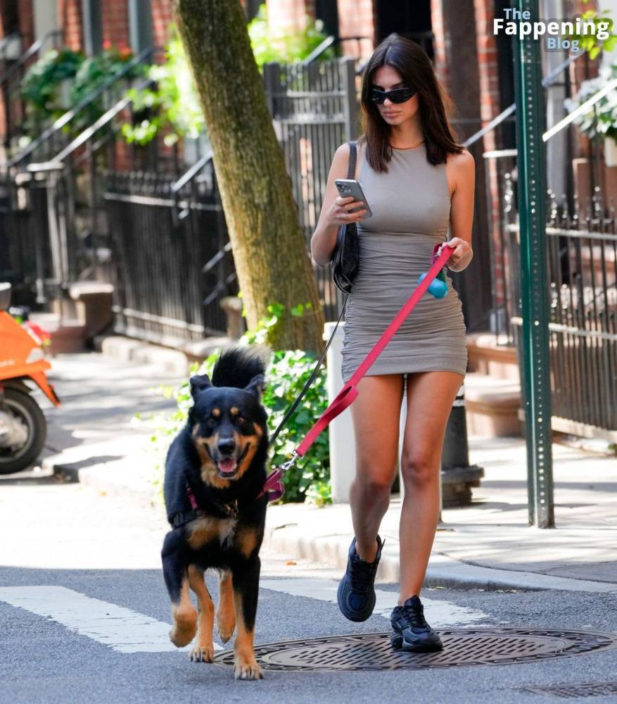 Emily Ratajkowski Looks Hot in a Mini Dress While Walking Her Dog in NYC (32 Photos) - #10