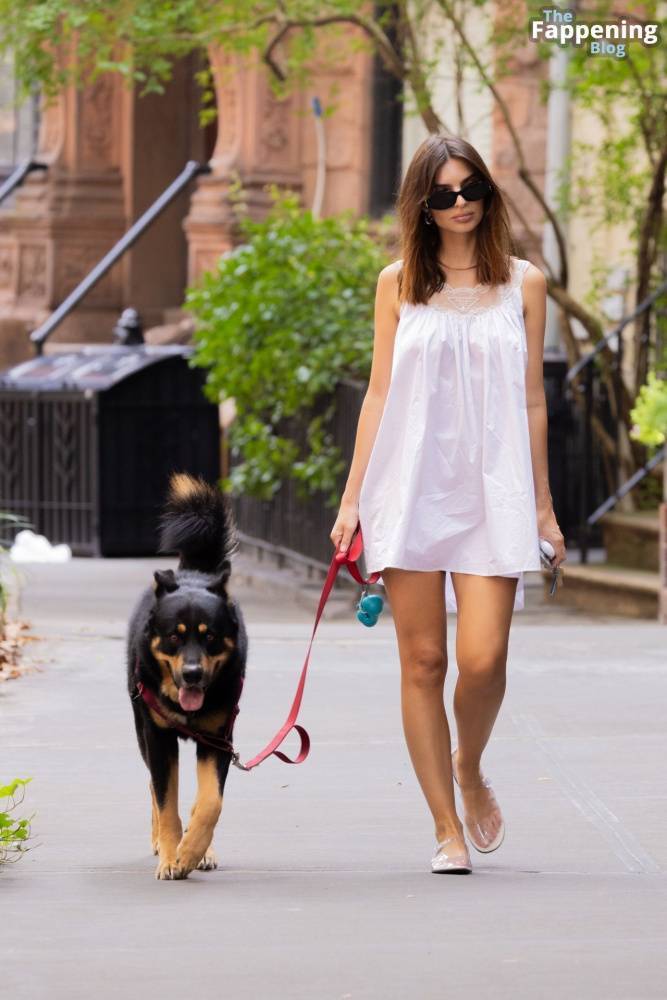 Emily Ratajkowski Stuns in White as She Takes Her Dog Out for a Fart Walk (16 Photos) - #12