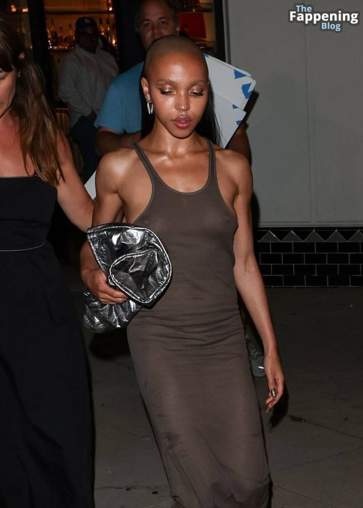 FKA Twigs Flashes Her Nude Tits as She Leaves Dinner in LA (20 Photos) - #13