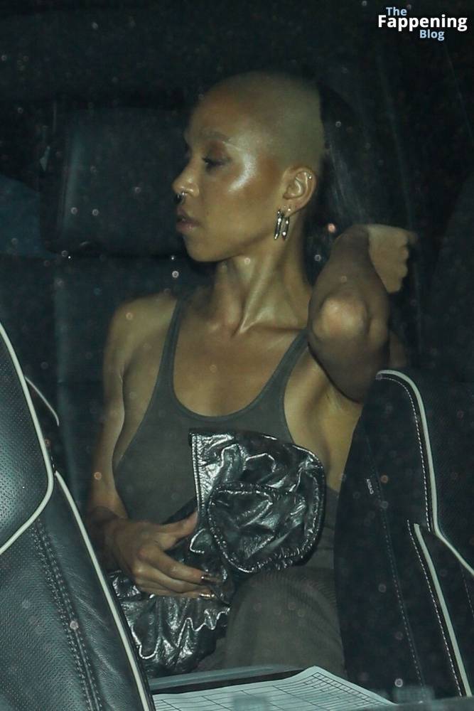 FKA Twigs Flashes Her Nude Tits as She Leaves Dinner in LA (20 Photos) - #19