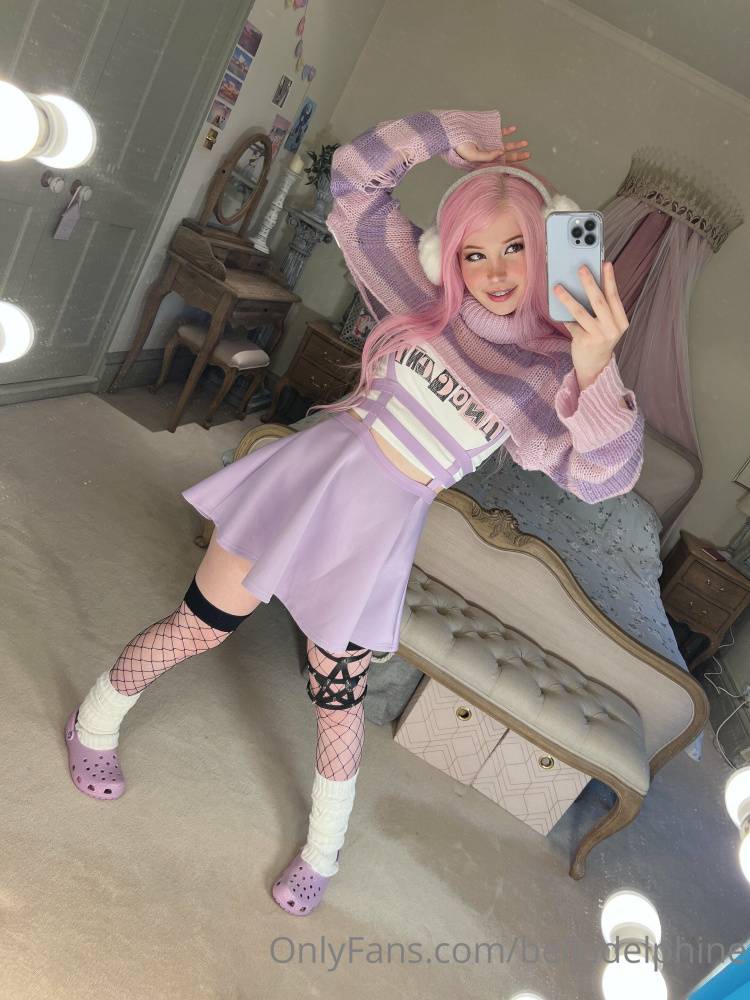 Belle Delphine Purple Crocs Nude NSFW Gallery - #31