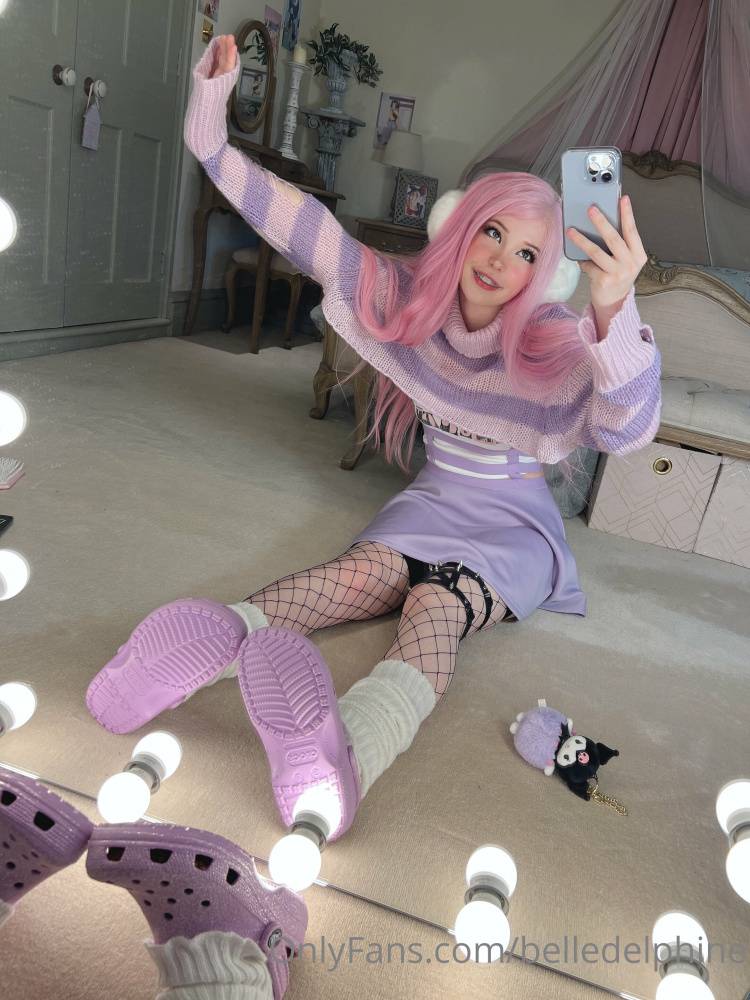 Belle Delphine Purple Crocs Nude NSFW Gallery - #10