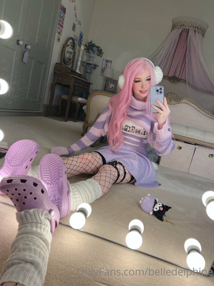 Belle Delphine Purple Crocs Nude NSFW Gallery - #5