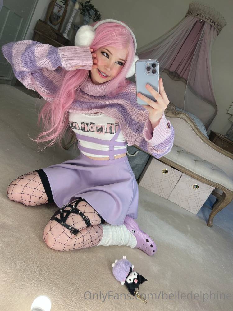 Belle Delphine Purple Crocs Nude NSFW Gallery - #24