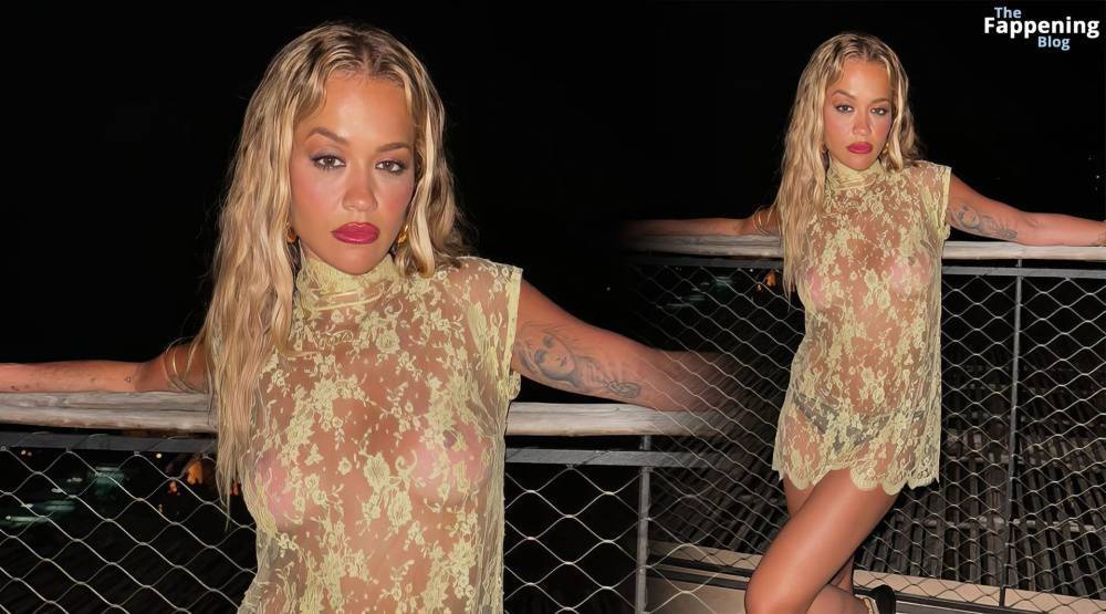 Rita Ora Shows Off Her Nude Boobs While Posing in a Sheer Dress (2 Photos) - #2