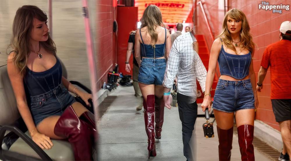 Taylor Swift Looks Stunning in Denim Shorts and Thigh-High Boots at Arrowhead Stadium (19 Photos) - #19