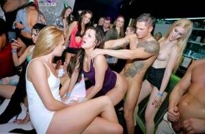 Party going chicks gets wild and crazy with male strippers inside a club - #main