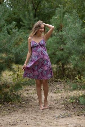 Lenta exhibits her beauty in the forest like a wild flower on amateurlikes.com