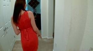 Sweet brunette Jasmine Delatori strips in bathroom to expose even sweeter ass on amateurlikes.com