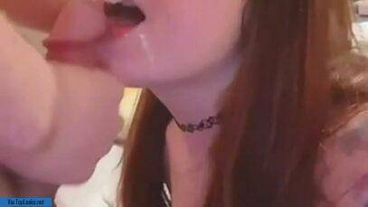 That lick and smiles shows how much she truly loves cum on amateurlikes.com
